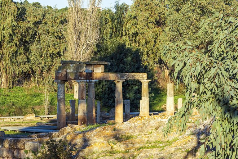 Vravrona. Temple of Artemis in archaeological site.