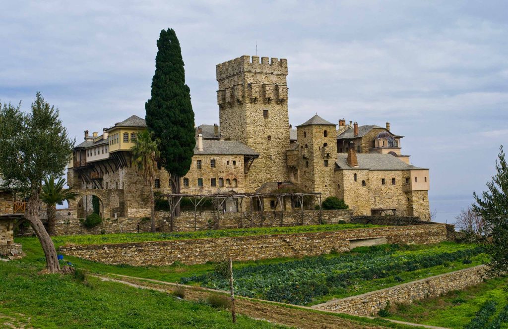 Macedonia. Mount Athos. Moni Stavronikita. ©GNTO. Photo by H Kakarouhas