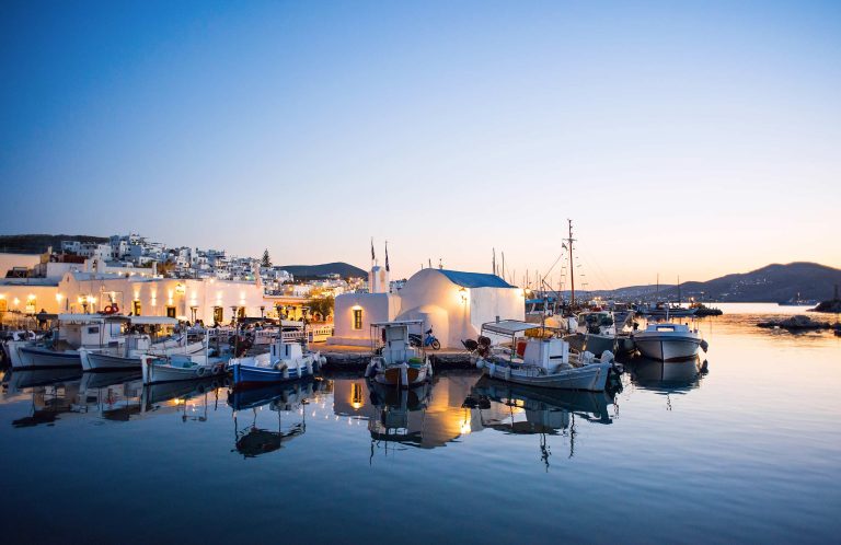 Paros: Fishing boats in Naoussa.