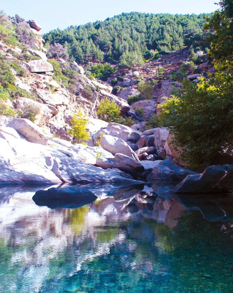 While trekking at Christos-Raches, Ikaria.