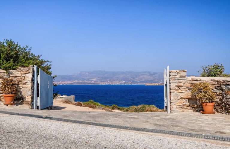 Beautiful nature of Antiparos with crystal blue water and amazing views of Paros