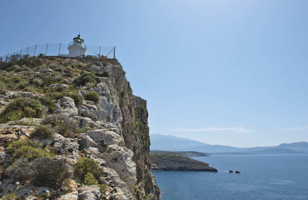 Drapanos Lighthouse, Chania area, Crete.