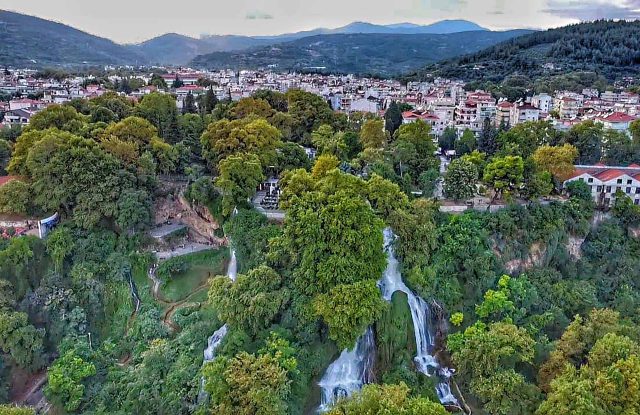 Edessa and its waterfalls.