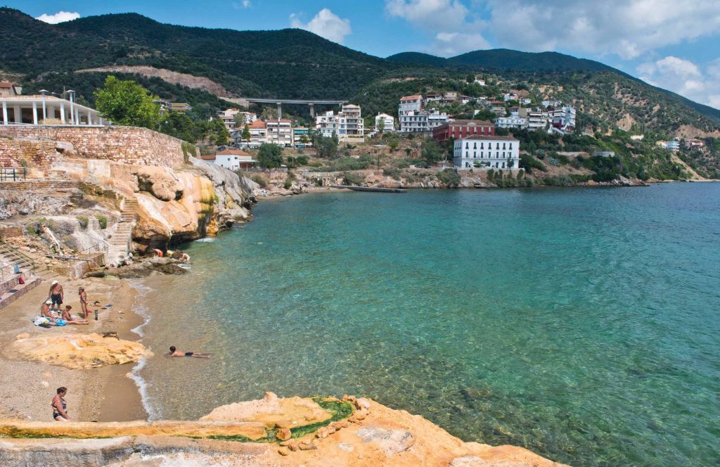 Edipsos town, Evia.