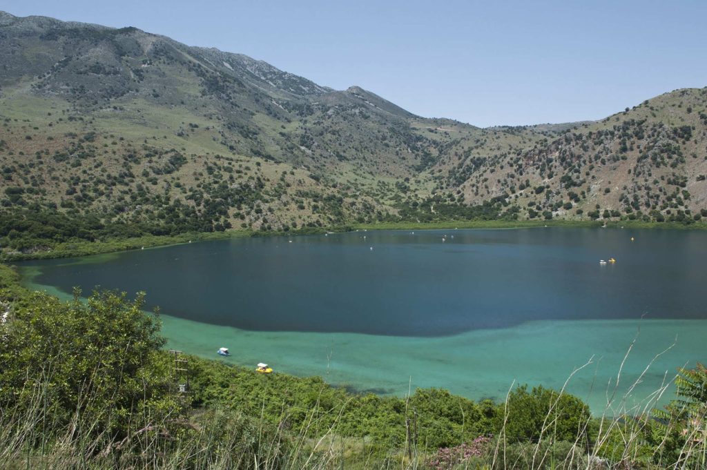Kournas Lake, Chania area, Crete.