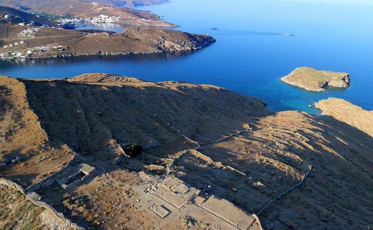 The archaelogical site of the Castle of Vryokastro on Kythnos