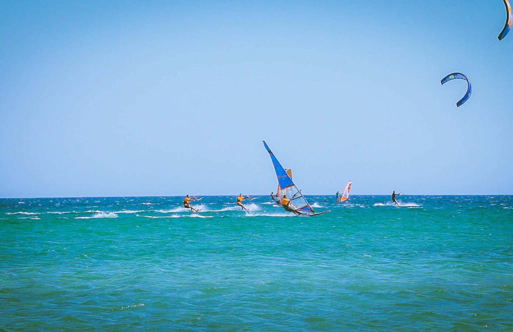 Surfing in keros beach, Lemnos.