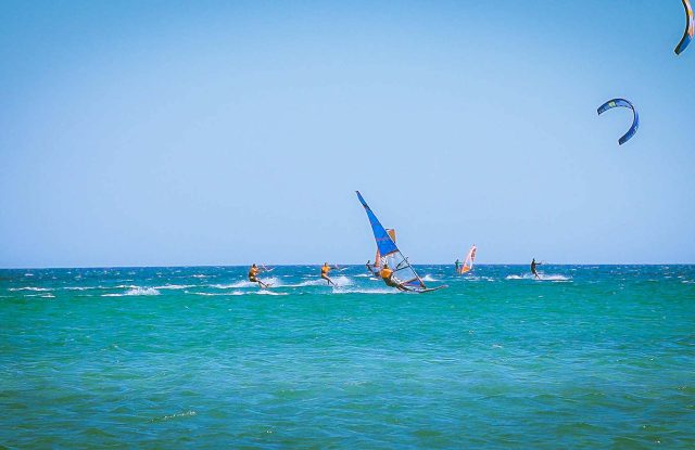 Surfing in keros beach, Lemnos.