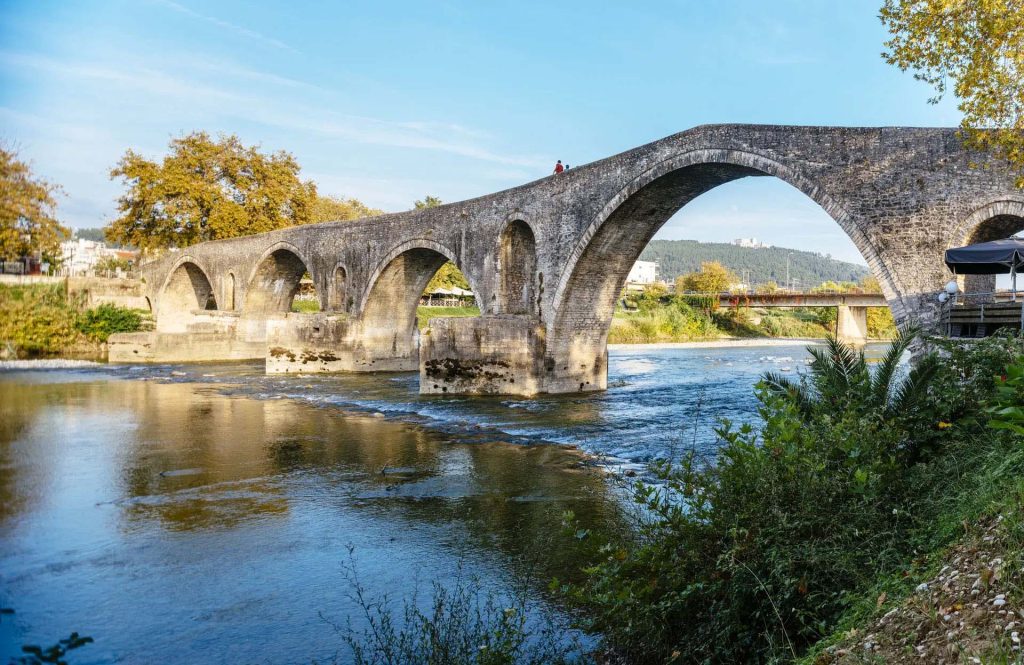 The historical Bridge of Arta over the Arachthos River
