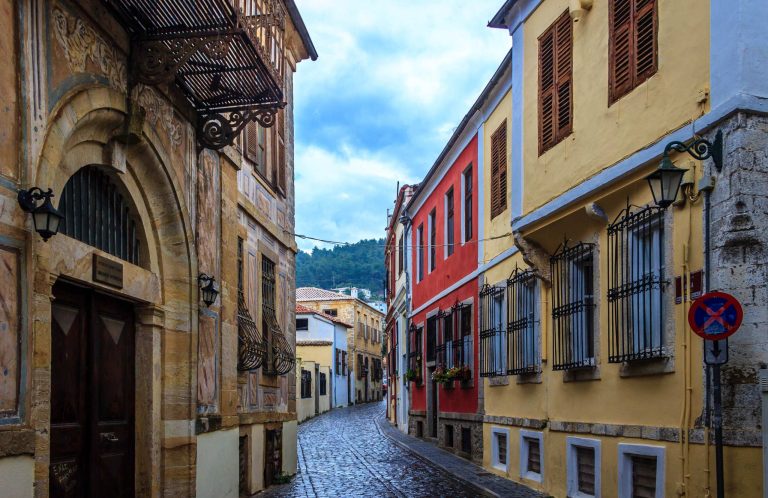 The characteristic style in the Old Town of Xanthi.