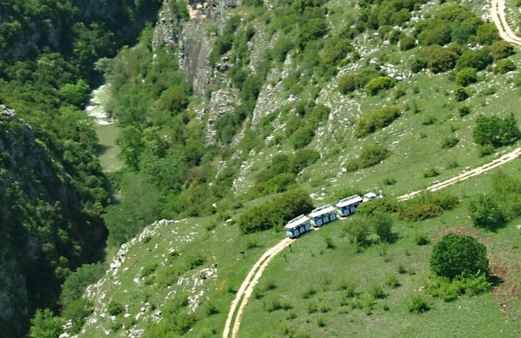 The little train in the Aggitis Gorge, Serres.