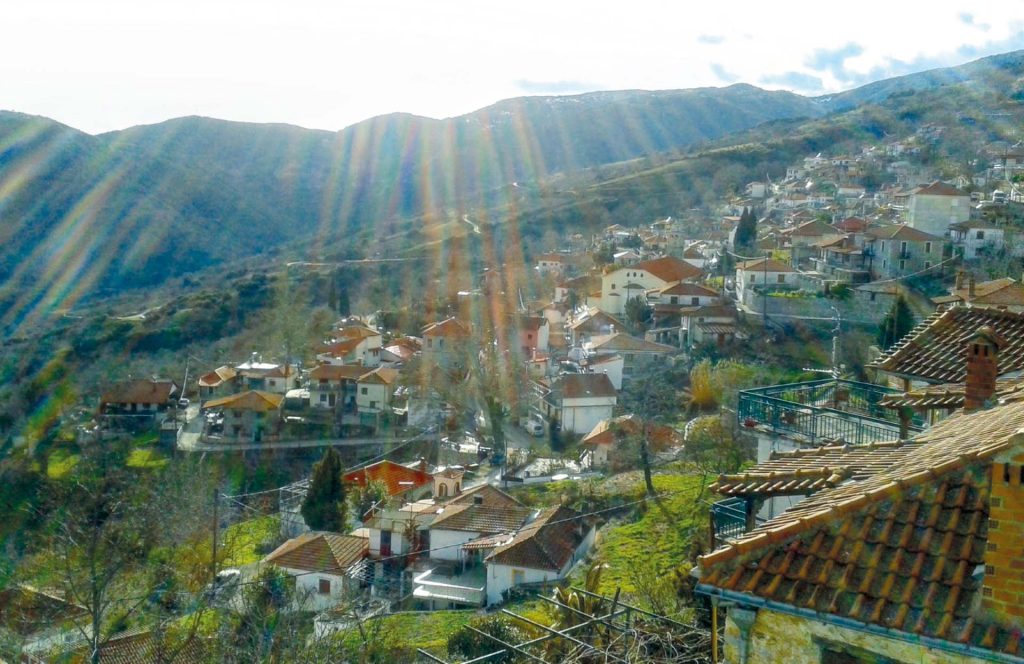 The village of Rapsani in the Larissa area