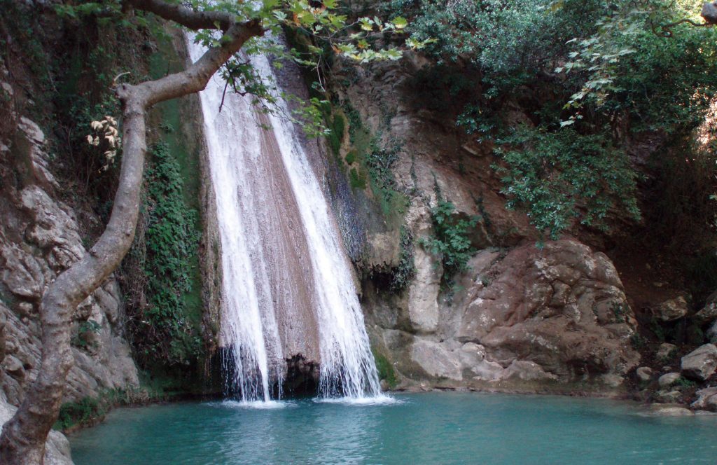 The waterfalls of the Neda river near the village Platania at the Peloponnese