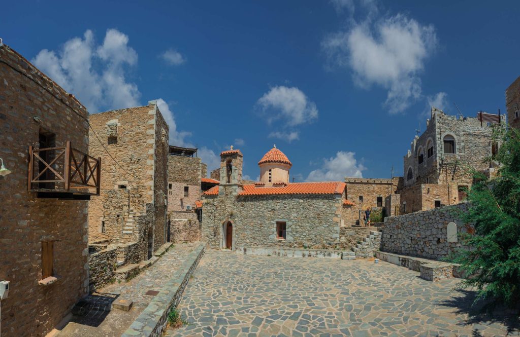 Vatheia, a village on the Mani Peninsula, is an iconic architectural example.