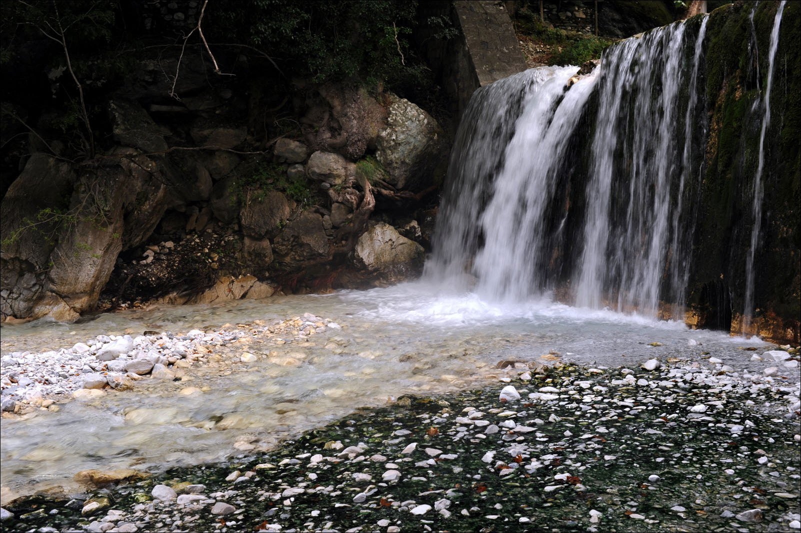 Waterfall of the stream of Ag. Nikolaos
